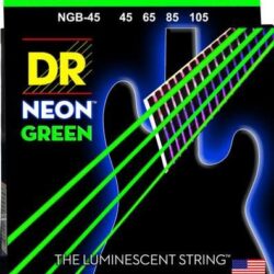 DR-45 Hi-Def Neon Bass Strings - Medium (45-105), Neon Green