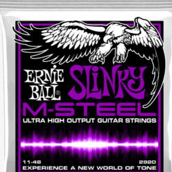 Ernie Ball Power Slinky M-Steel Electric Guitar Strings 11-48 Gauge