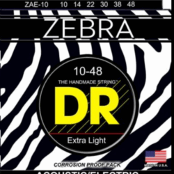 DR ZAE-10 Zebra Acoustic/Electric Strings, 10-48