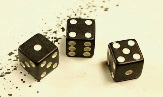 Dice Volume & Tone Control Knobs, split shaft, Set of 3, Black & White