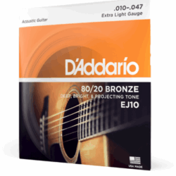 D'Addario 10's 80/20 Bronze Acoustic Strings