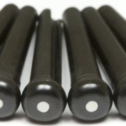 TUSQ by Graph Tech Traditional Bridge Pins 2mm Black / White Dot (6 Pcs)