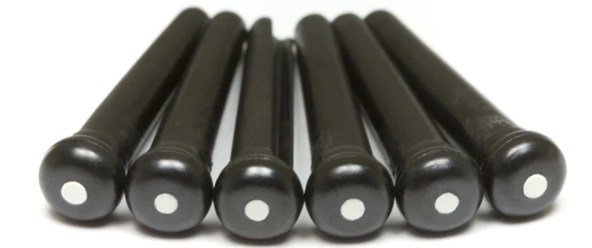TUSQ by Graph Tech Traditional Bridge Pins 2mm Black / White Dot (6 Pcs)