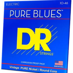 DR Pure Blues Electric Guitar Strings – Medium 10–46 – Pure Nickel