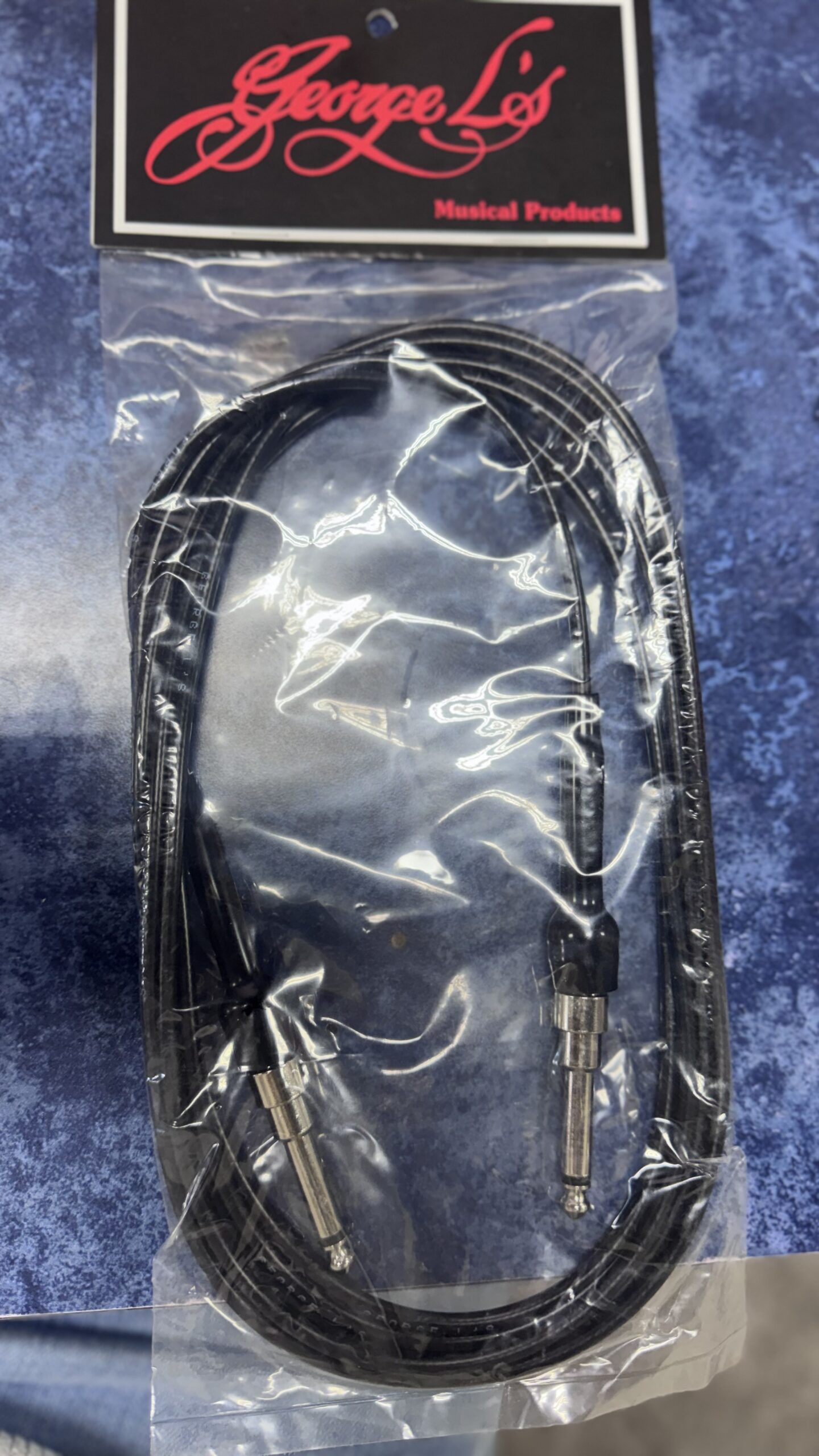 George L's .155 10ft Black 2 Straight Instrument Cable