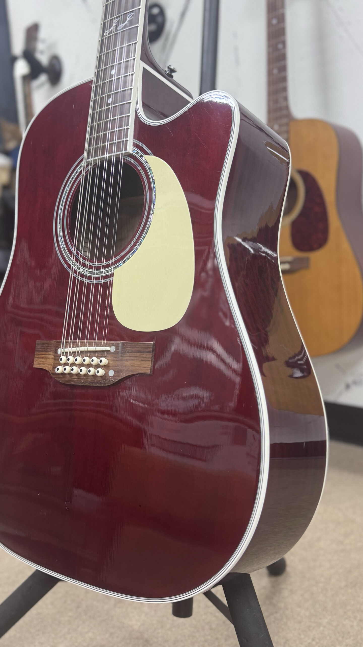 Takamine JJ325SRC12 John Jorgenson 12-String Acoustic w/ Built in Electronics, Red