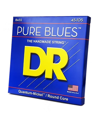 DR Pure Blues Bass Guitar Strings – Medium 45–105 – Quantum Nickel