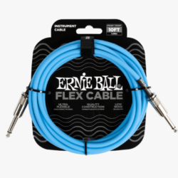 Ernie Ball Flex 10ft Straight/Straight Instrument Cable - Blue