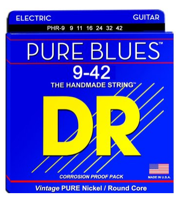 DR Pure Blues Electric Guitar Strings – Lite 9–42 – Pure Nickel