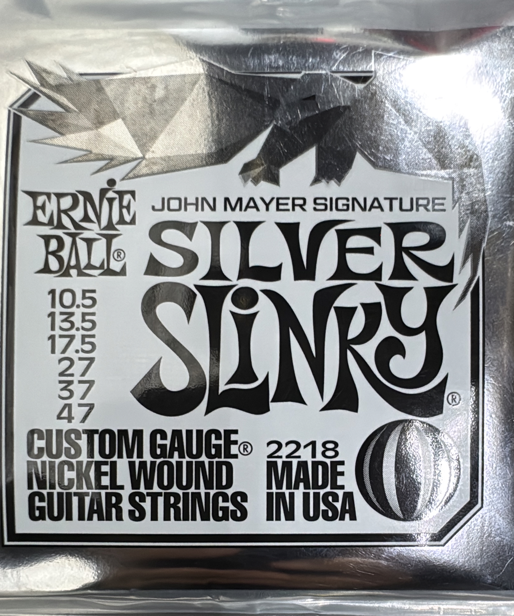 Ernie Ball John Mayer Silver Slinky Signature Guitar Strings 10.5-47 - Image 2