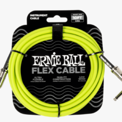 Ernie Ball Flex Instrument Cable Straight/Angle 10ft - Green