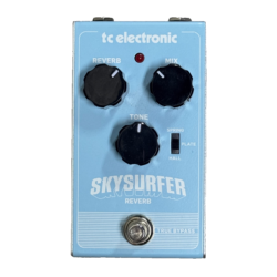 Used TC Electronic Skysurfer Reverb pedal on a white background, showing its actual finish and wear